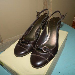 Michelle D Solo Brown Heel Shoes Size 8.5